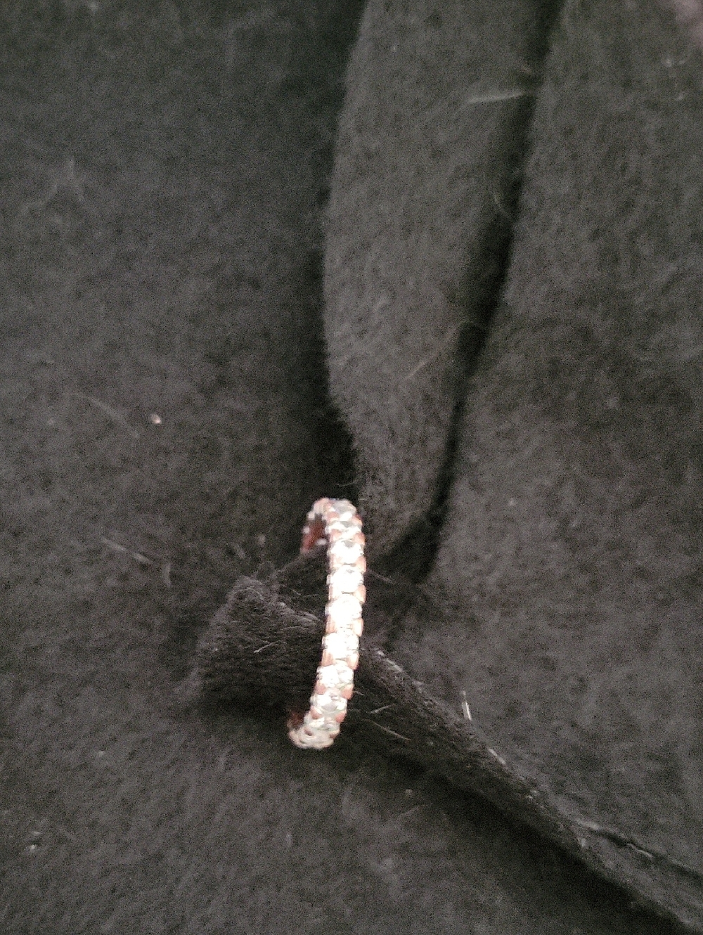 Source Unknown Bronze-Tone Clear Crystal Eternity Fashion Band